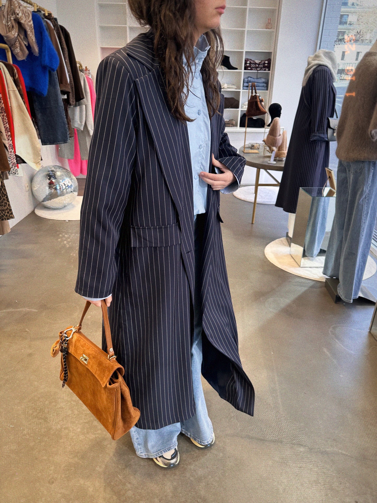Eden, le blazer long rayé