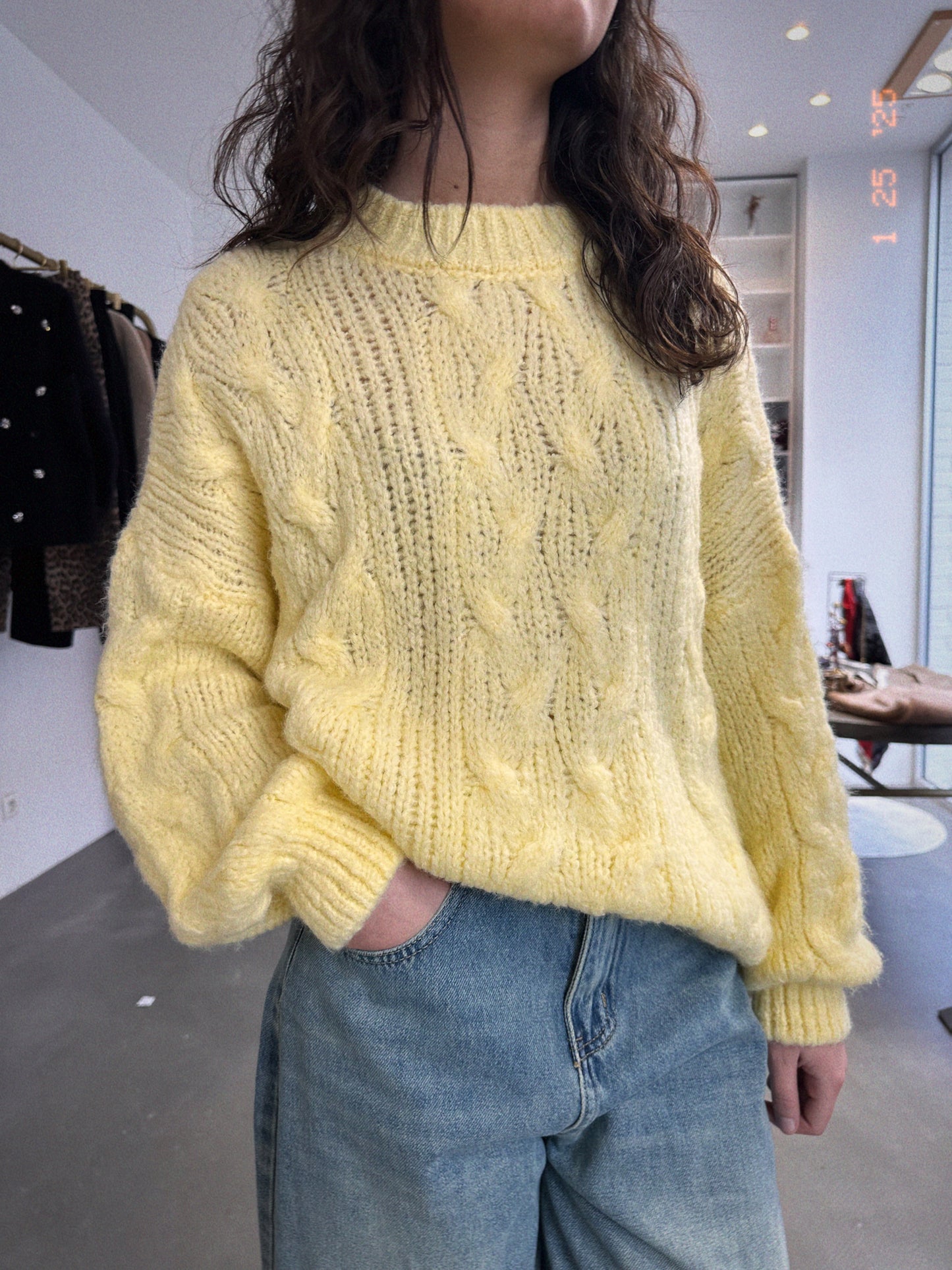 Joy, le pull tressé