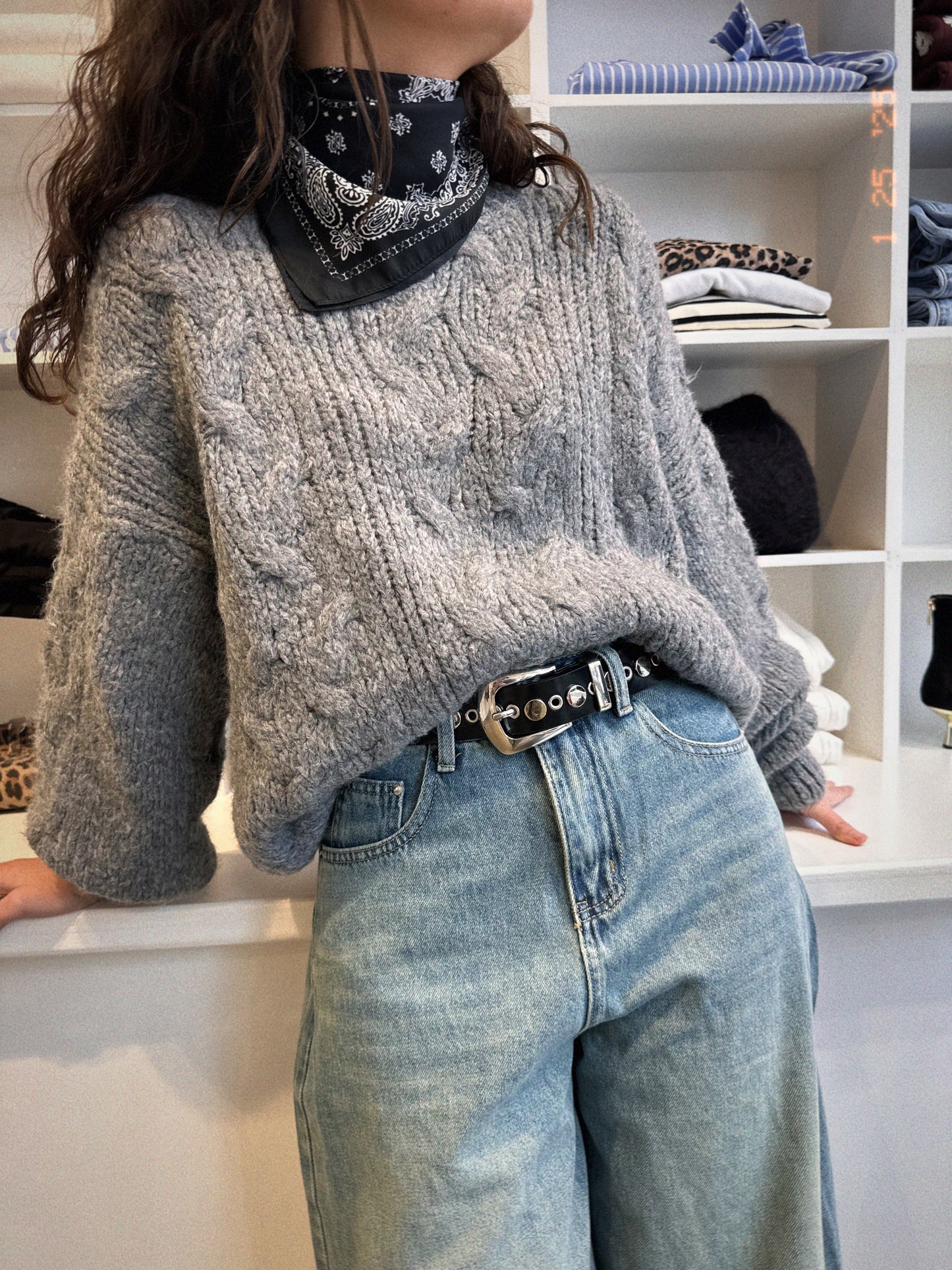 Joy, le pull tressé