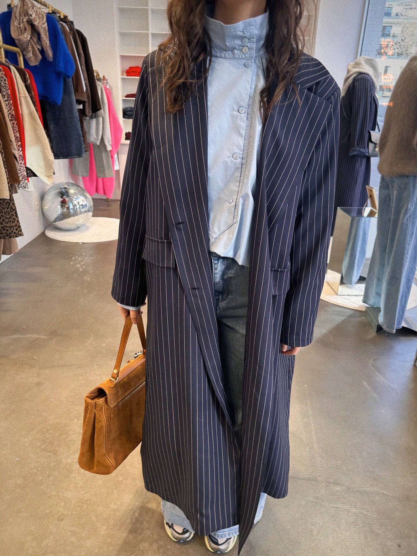 Eden, le blazer long rayé